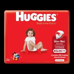 Fralda Descartável Huggies Supreme Care XG, 26 Unidades