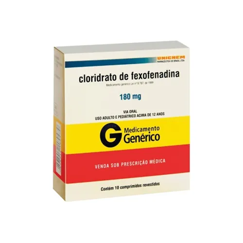 Cloridrato de Fexofenadina Unichen 180mg, c/10