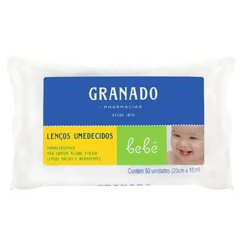 Lenços Umedecidos Granado Bebê Tradicional c/50