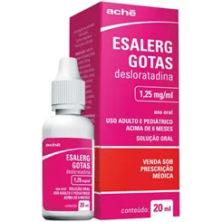 Esalerg Gotas 1,25 mg/mL, caixa com 1 frasco gotejador com 20mL de solução de uso oral