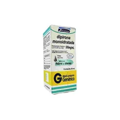 Dipirona Monoidratada Farmace 500mg/mL, caixa com 1 frasco gotejador com 20mL de solução de uso oral