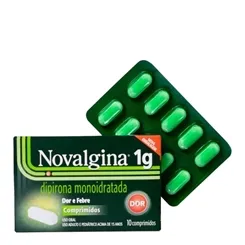 Novalgina 1g, caixa com 10 comprimidos