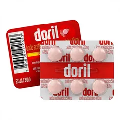Doril 500mg + 30mg, blíster com 6 comprimidos