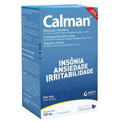 Calman Solução Oral 0,5mL/5mL + 0,35mL/mL, caixa com 1 frasco com 100mL de solução de uso oral