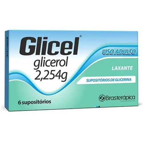 Glicerilax caixa com 6 supositórios adultos