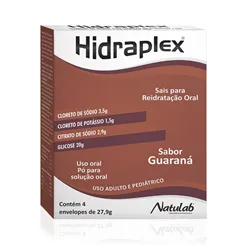 Hidraplex 4 envelopes com 27,9g de pó para solução de uso oral, sabor guaraná
