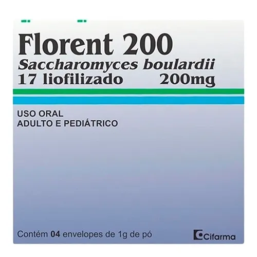 Florent Sachê 200mg/g, caixa com 4 sachês com 1g de pó para suspensão de uso oral