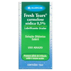 Fresh Tears 5mg/mL, caixa com 1 frasco gotejador com 15mL de solução de uso oftálmico