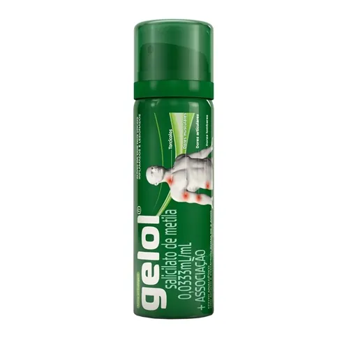 Gelol Aerossol 0,0333mL/mL + 0,0333g/mL + 0,0083g/mL, tubo aerossol com 60mL de solução de uso dermatológico