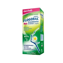 Flogoral Colutório 1,5mg/mL, caixa contendo 1 frasco com 250mL de colutório sabor tradicional + 1 copo medidor
