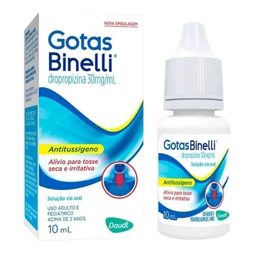 Gotas Binelli 30mg/mL, caixa com 1 frasco gotejador com 10mL de solução de uso oral