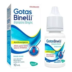 Gotas Binelli 30mg/mL, caixa com 1 frasco gotejador com 10mL de solução de uso oral