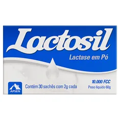 Lactosil Sachê 10.000FCC, caixa com 30 sachês com 2g cada
