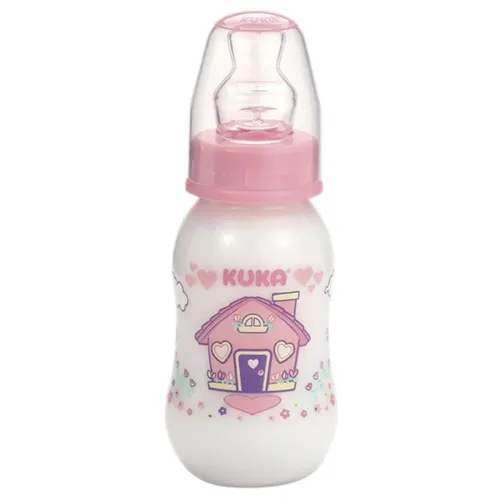 Mamadeira Kuka Natural Plus color, 0 a 6 meses, 160mL, azul