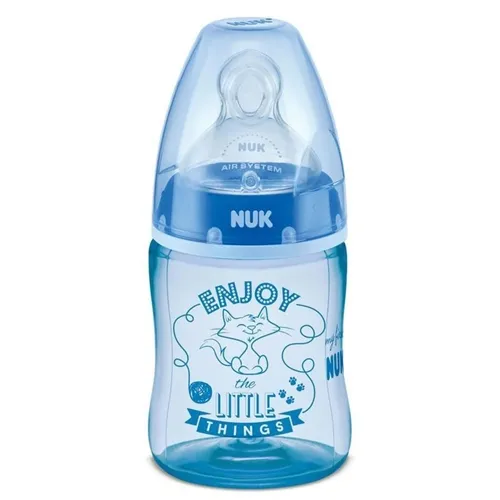 Mamadeira Nuk My First 0 a 6 meses, 150mL, azul