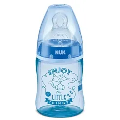 Mamadeira Nuk My First 0 a 6 meses, 150mL, azul