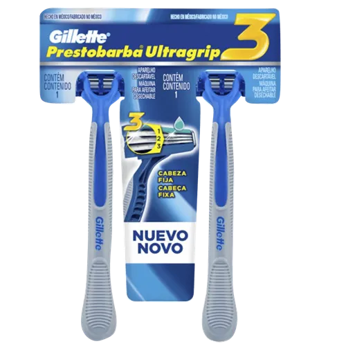 Aparelho de Barbear Gillette Prestobarba UltraGrip 3 2 Unidades