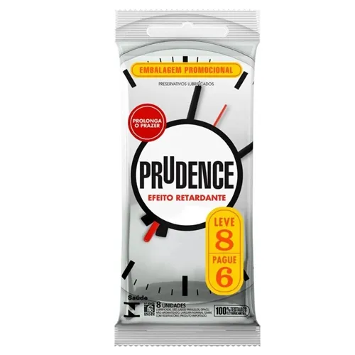 Preservativo Prudence efeito retardante, leve 8 pague 6