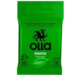 Preservativo Olla menta, 3 unidades