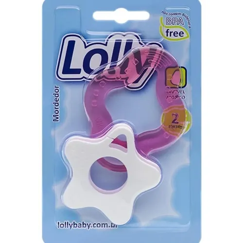 Mordedor Lolly estrelas, rosa, 1 unidade