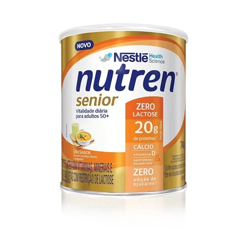 Complemento Alimentar Nutren Senior Sem Sabor Zero Lactose 740g