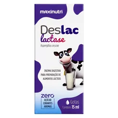 Deslac Lactase Frasco gotejador com 15mL de solução de uso oral