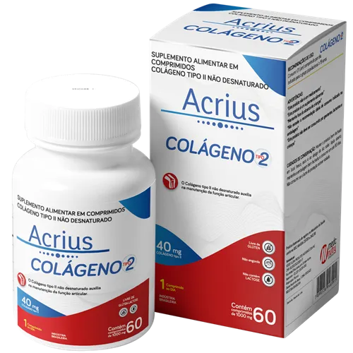Acrius Colágeno Tipo II 40mg c/60