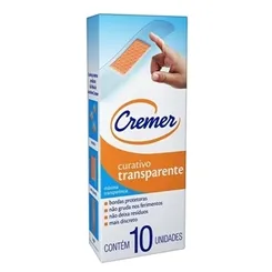 Curativos Cremer transparente, com 10 unidades