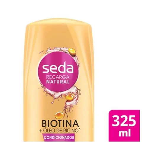 Condicionador Seda Recarga Natural Biotina + Óleo de Rícino 325mL