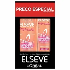 Kit Elseve Longo dos Sonhos shampoo, 375mL + condicionador, 170mL