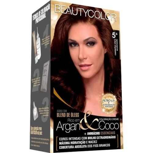 Tintura Beauty Color nº 5.4 castanho claro acobreado