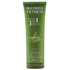 Shampoo Bio Extratus Homem 3 em 1 Cevada e Hortelã 250ml