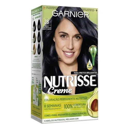 Tintura Garnier Nutrisse n°28 Preto Azulado Especial
