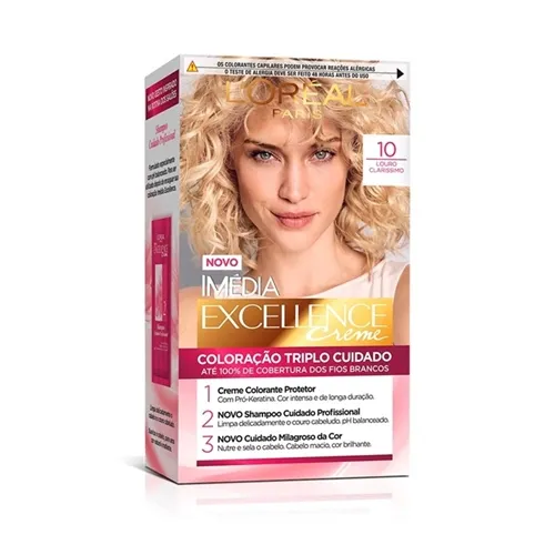 Tintura L'Oréal Imédia Excellence Creme nº 10 louro claríssimo