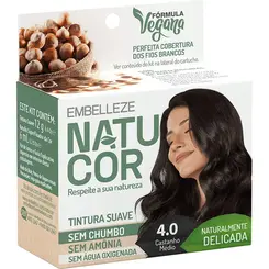Tintura Natucor n° 4.0 Castanho Médio