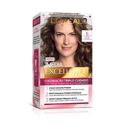 Tintura L'Oréal Imédia Excellence Creme nº 6 louro escuro