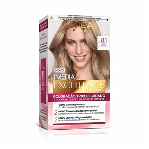 Tintura L'Oréal Imédia Excellence Creme nº 8.1 louro sueco