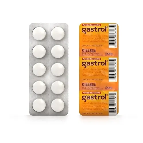 Gastrol Pastilha 185mg + 231,5mg + 178mg, blíster com 10 pastilhas