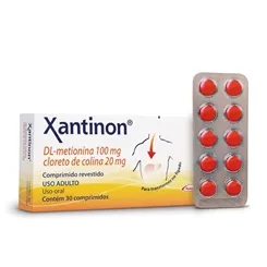 Xantinon 100mg + 20mg, caixa com 30 comprimidos revestidos