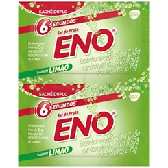 Sal de Frutas Eno 2 envelopes com 5g de pó efervescente de uso oral, limão
