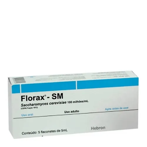 Florax SM 50MI/mL, caixa com 5 flaconetes com 5mL de solução de uso oral, pediátrico