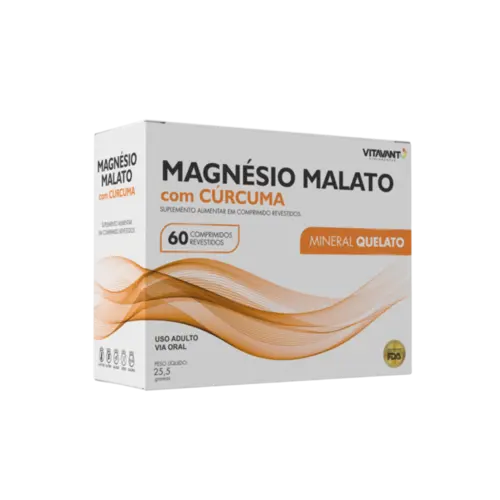 Magnesio Malato com Curcuma c/60 Vitavant