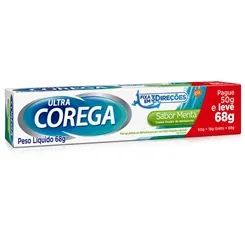 Creme Fixador de Dentadura Corega Ultra pague 50g leve 86g