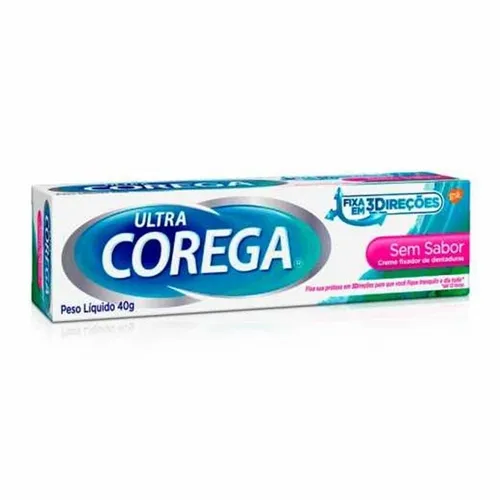 Creme Fixador de Dentadura Corega Ultra sem sabor, 40g