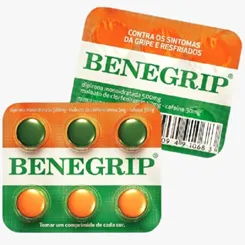 Benegrip 500mg + 30mg + 2mg, blister com 6 comprimidos revestidos
