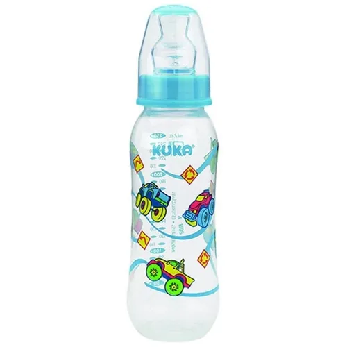 Mamadeira Kuka Natural Plus color, 6+ meses, 250mL, azul