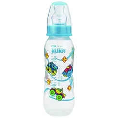 Mamadeira Kuka Natural Plus color, 6+ meses, 250mL, azul