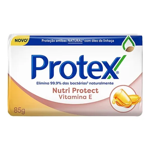 Sabonete Antibacteriano Protex Vitamina E barra, 85g