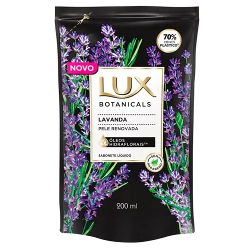 Sabonete Lux Botanicals lavanda, refil, líquido, 200mL