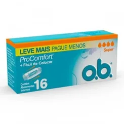 Absorvente Interno OB ProComfort super, 16 unidades